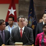 Andrew Cuomo speaks while in Cuba