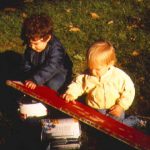 children playing with lead paint image