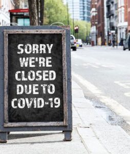 Closed due to covid-19 Sign image
