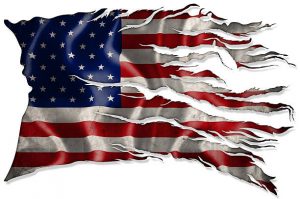 Tattered American Flag image
