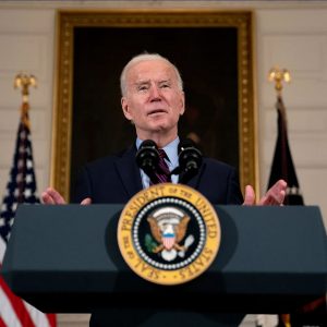 President Joe Biden Speaks at Podium image -Leadership