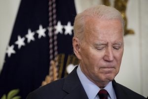 Photo of Joe Biden with eyes closed